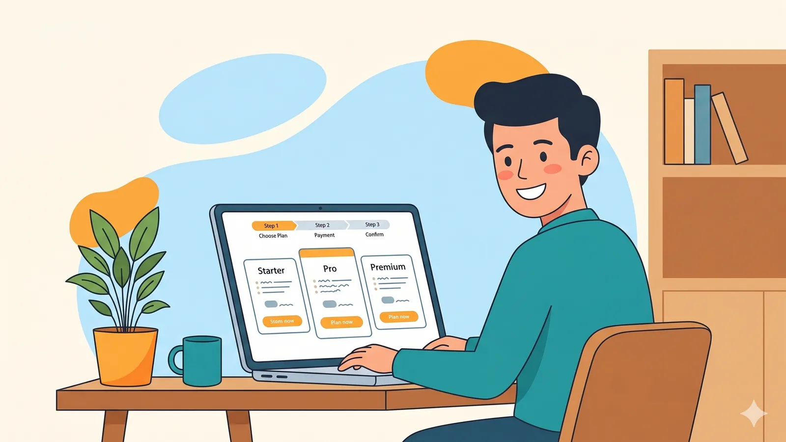 Langkah berlangganan App Premium dengan aman dan mudah.