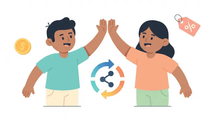 Ilustrasi program referral Akunn - ajak teman dapat diskon